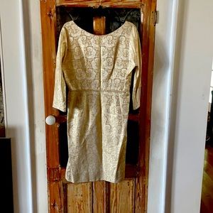 Vintage Madmen Gold Dress size 8